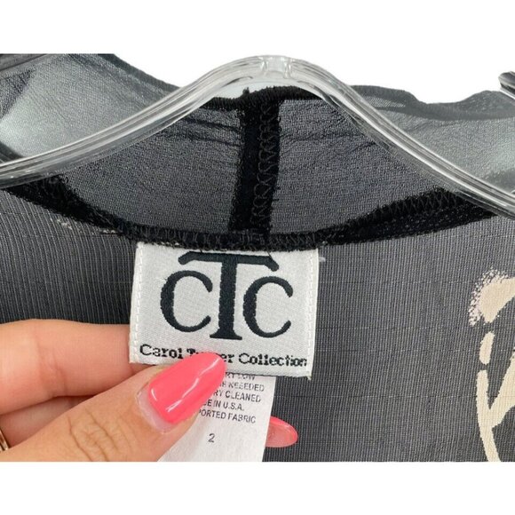 Carol Turner Collection Cardigan Art to wear Multicolor Sheer Long - Picture 4 of 5